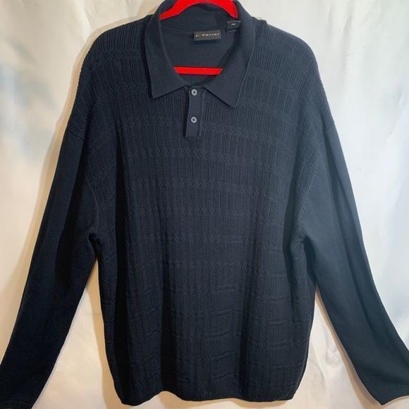 jf j.ferrar Other - J. Ferrar Mens Knit Collard Polo Long Sleeve Sweater